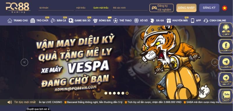 PQ88 34 Tỷ lệ trả thưởng PQ88 cao